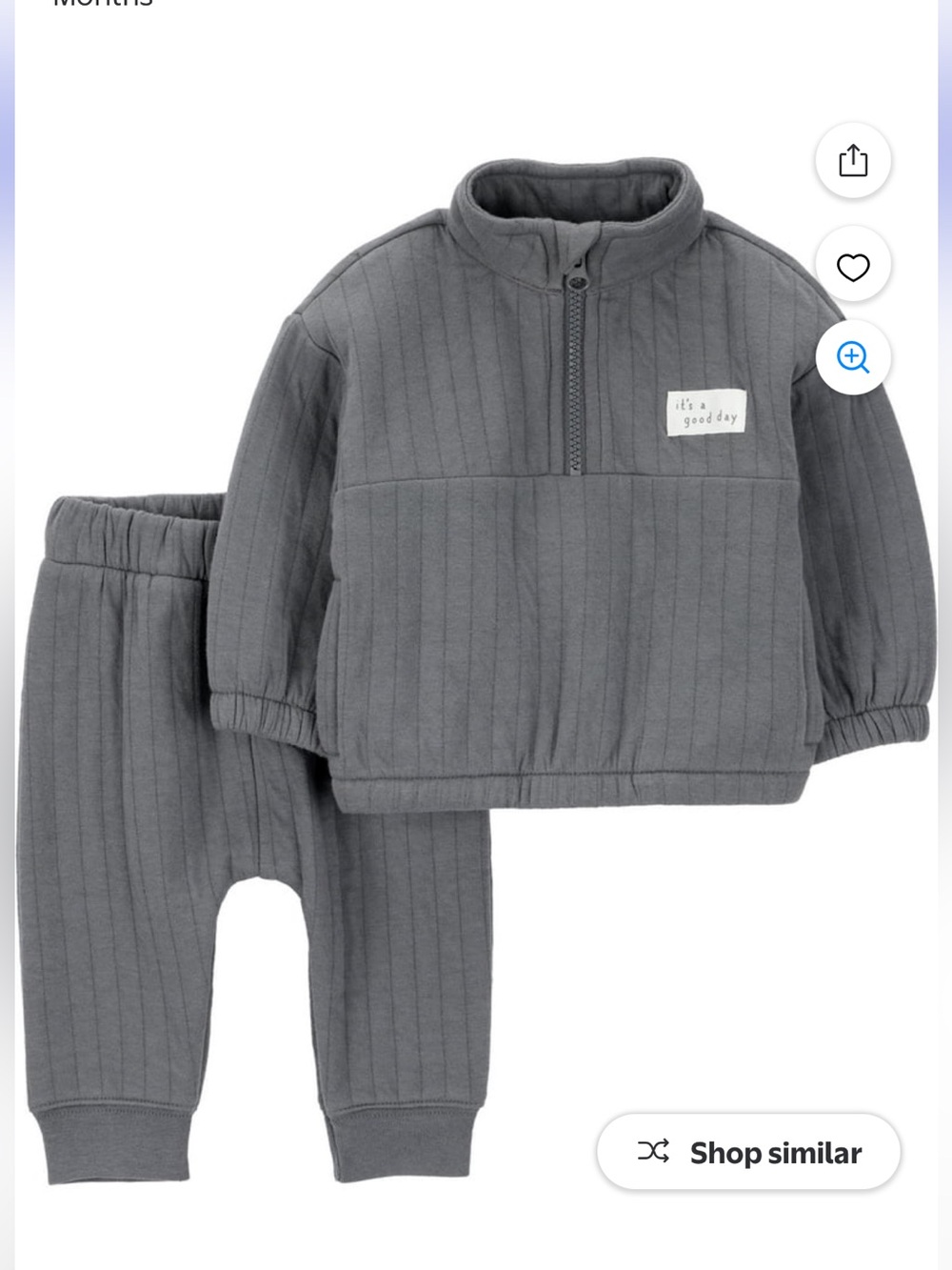Carter's Baby Two-Piece Set - Charcoal